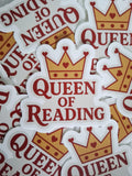 Queen of Reading Sticker