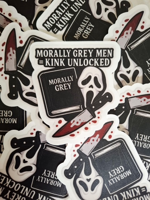 Morally Grey Men = Kink Unlocked Sticker